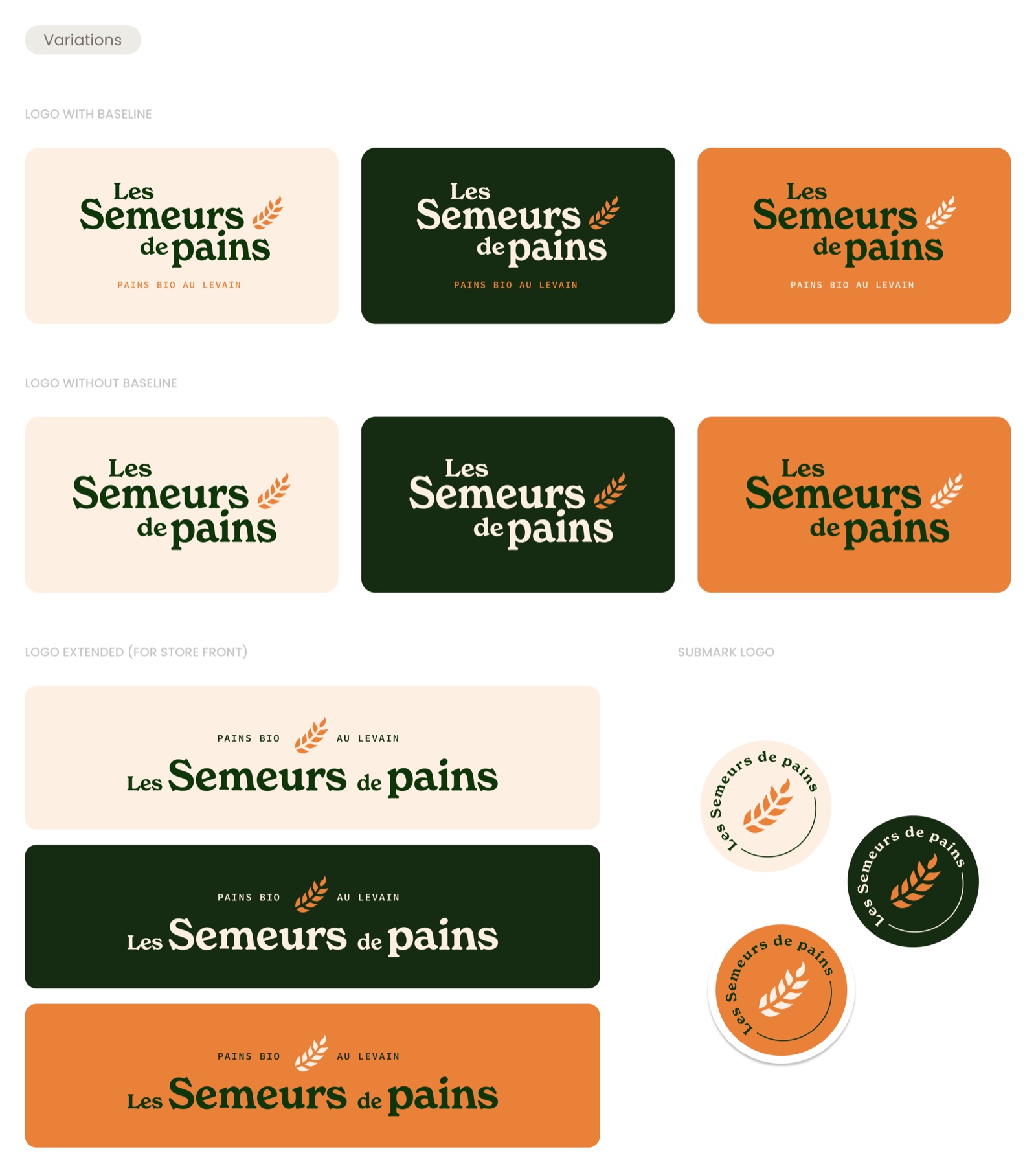 Déclinaisons du logo et submarks